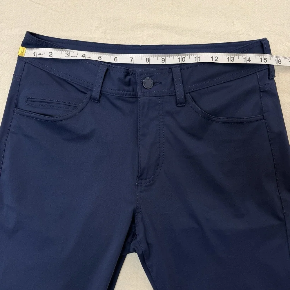 Rhone Commuter 5 Pocket Pants Mens 30 Navy Slim Performance Stretch Travel Blue